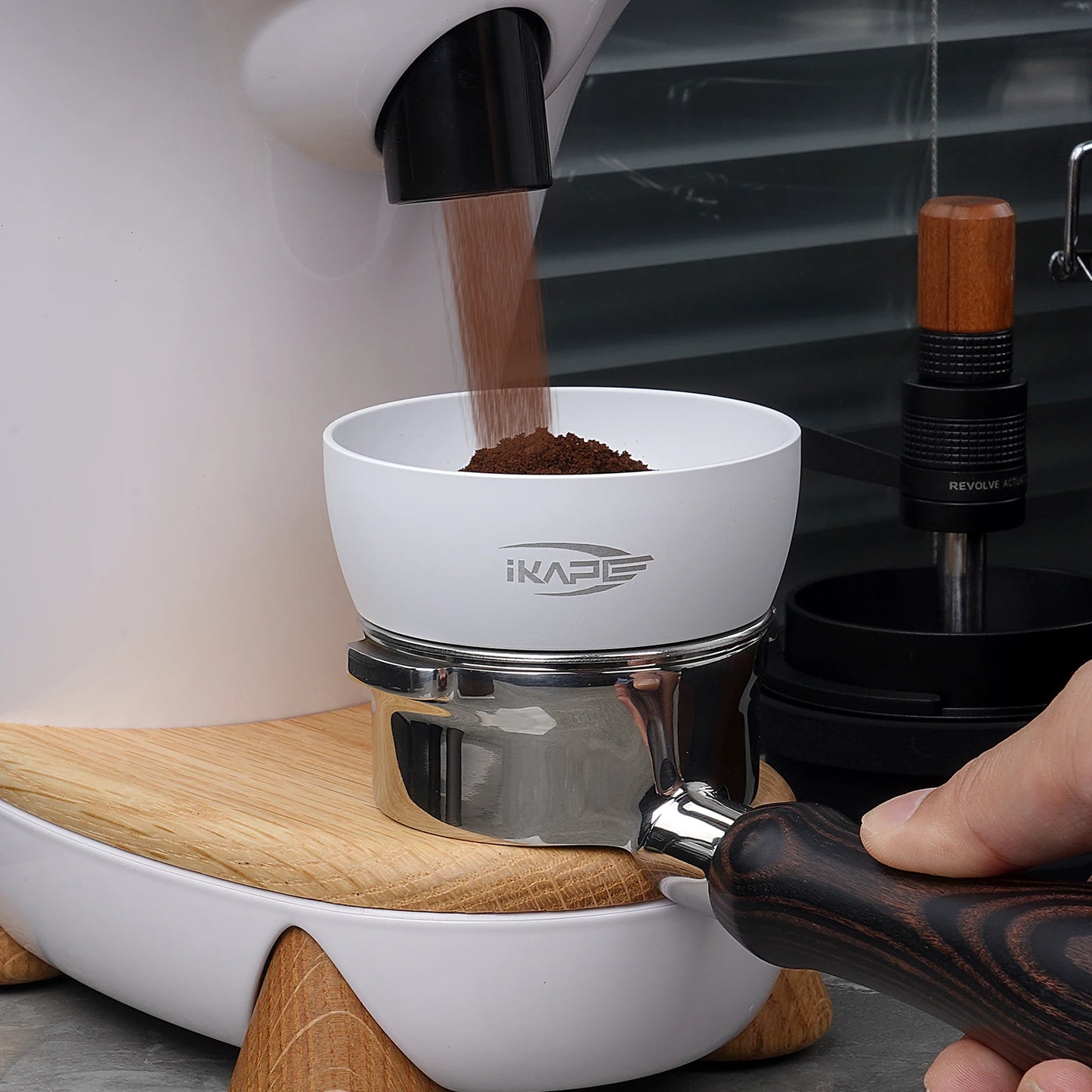 IKAPE Espresso Magnetic Dosing Funnel, fit for 51mm, 54mm, 58mm Portafilter with powerful magnetism