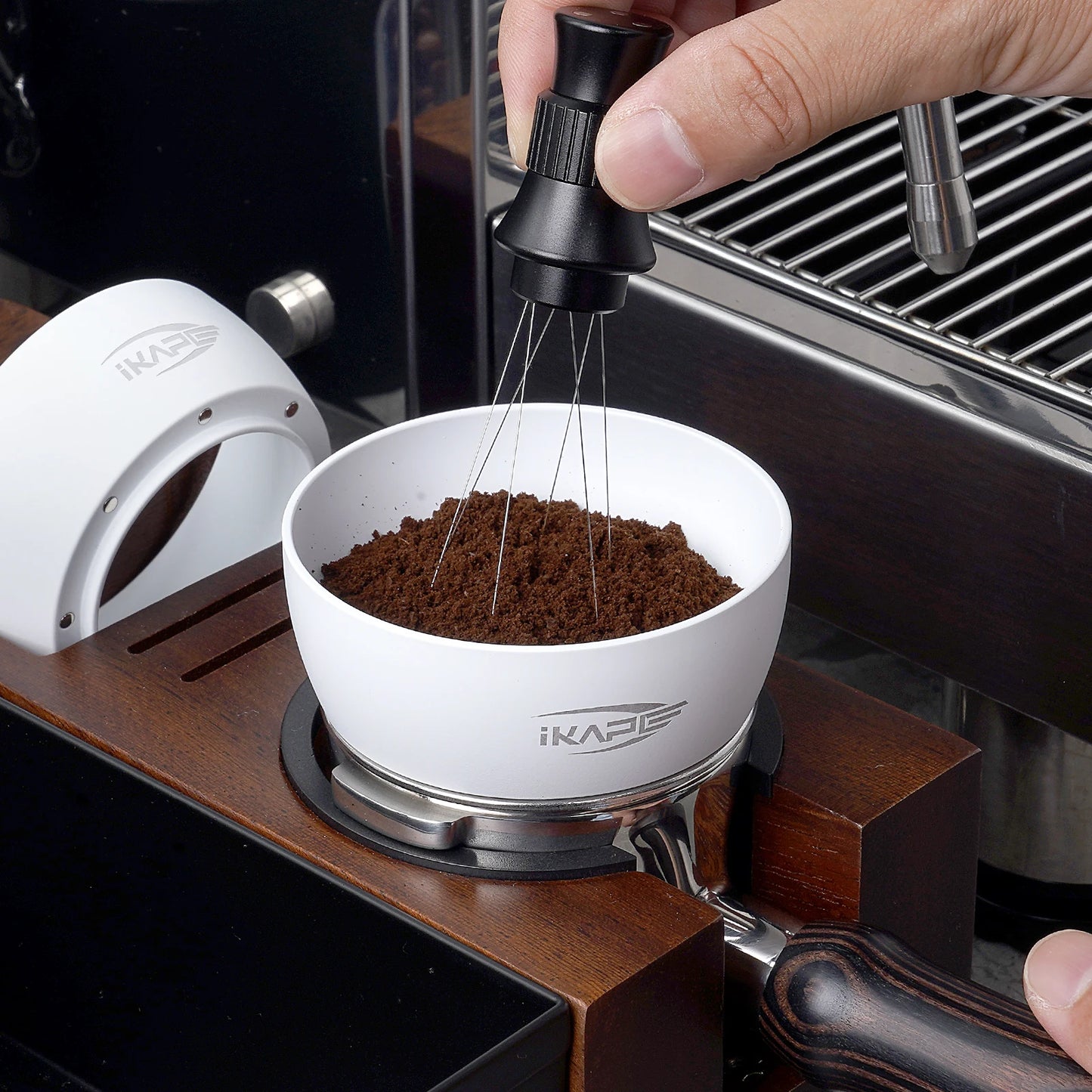 IKAPE Espresso Magnetic Dosing Funnel, fit for 51mm, 54mm, 58mm Portafilter with powerful magnetism